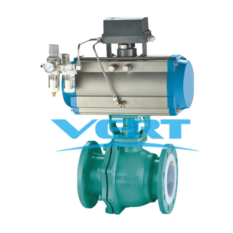 V型襯(chen)氟調節球閥